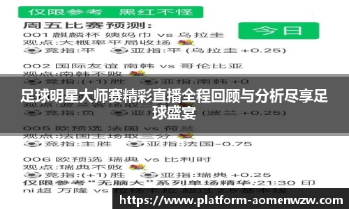足球明星大师赛精彩直播全程回顾与分析尽享足球盛宴